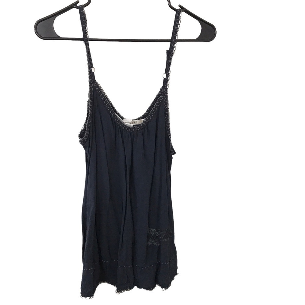 Monoreno x Anthropologie 100% cotton bird and heart embroidered tank top size M